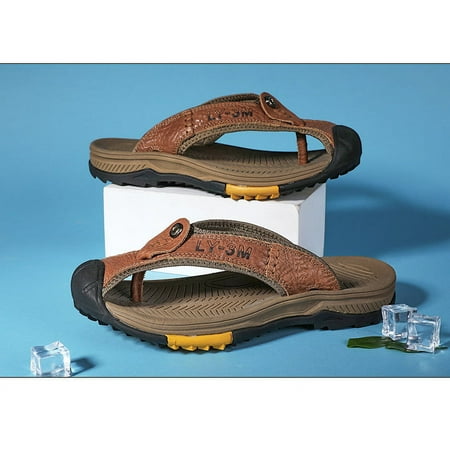 

Mens Flip Flop Thong Sandals Indoor and Outdoor（Size 6.5-10.5Men）