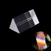 5cm Triangular Prism Teaching Optical Glass Triple Physics Light Spectrum New,