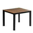 thumbnail image 5 of Inval Madeira 4-Seat Patio Dining Table and Armchair Set in Black/Teak Brown, 5 of 7