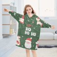 thumbnail image 5 of FORMRS Wearable Blanket Hoodie with Sleeves for Kids Cozy Flannel Sweatshirt, Christmas Santa, 5 of 7