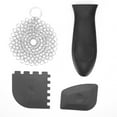 thumbnail image 3 of LYUMO Cast Iron Cleaner,Pot Cleaner,Stainless Steel Cast Iron Cleaner Scrubber Toothed Scraper Pot Handle Cover Kitchen Cleaning Kit, 3 of 8