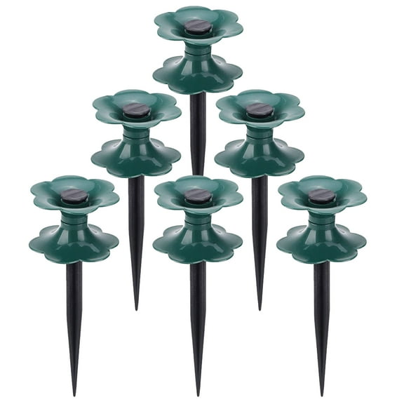FRCOLOR  6 Pcs Lawn Hose Guides Garden Pipe Water Holder Spike Green