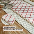 thumbnail image 2 of XmhyTop Dining Table Runner Natural Burlap Tassels Boho Runners 72 inches Long for Wedding Bridal Party Banquets Decorations Rustic Farmhouse Kitchen Décor(Red_Plaid,12 x Inch), 2 of 4