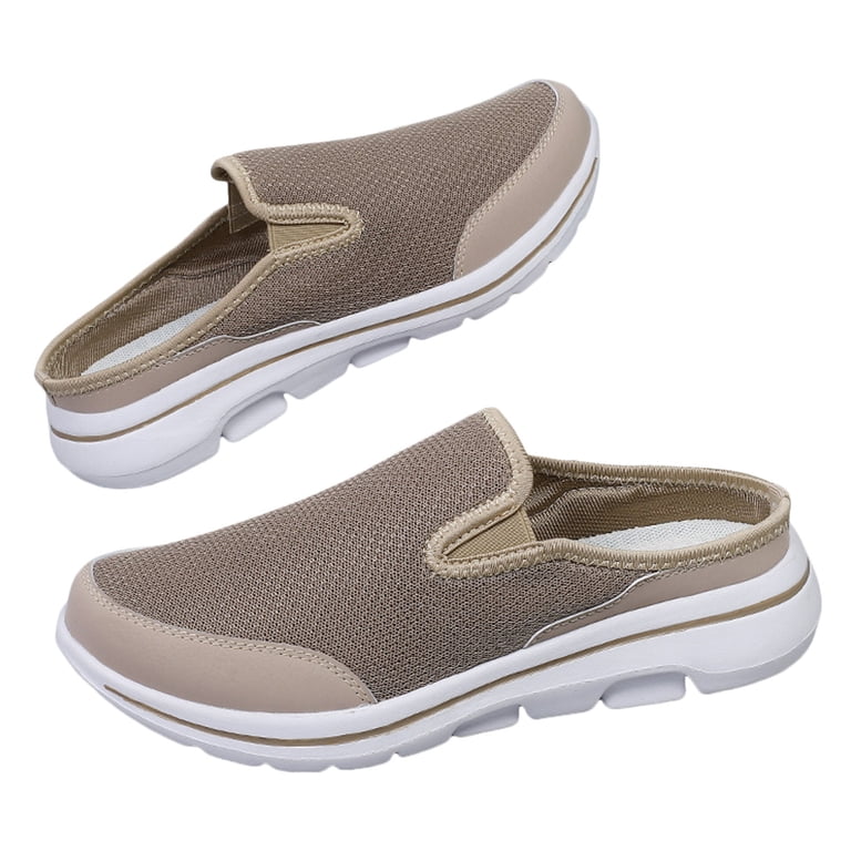 〽️Men\'s Closed Toe Loafers Khaki Sneakers Pull-On Walking Comfort Casual Shoes Amazon.com | Men Slip On Walking Loafers Non Slip Knit Mesh  main image 4