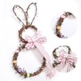 thumbnail image 2 of LargeEaster Bunny Rattan Circle Decoración del hogar Ornamento Corona de conejo Decoración colgante esquí esquí Gafas de esquí, 2 of 5