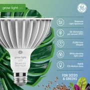 GE Grow LED Light Bulb, PAR38 Flood Light, Indoor Grow Light for Seeds and Greens, E26 Medium Base, 1pk