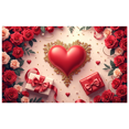 thumbnail image 3 of Valentine's Day Heart Love Backdrop Banner Romantic Flower Design Wedding Photo Props Party Decorations Background Event Display, 3 of 4