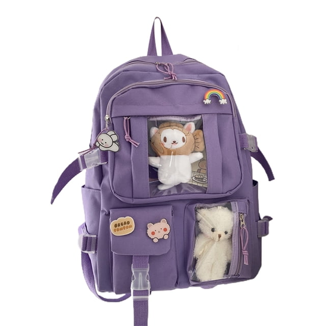CAROOTU Large Capacity School Backpack for Students Korean Style Female School Backpack