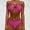 Hot Pink_941, variant on Yellow Bathing Suit, Polyester Bathing Suit for Women, Women Two Piece Push up Tankini Sets Plus Size Beachwear Swimsuit Bikini, M