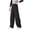 Black, variant on Ixbnca Children's Wide Leg Pants Casual High Waist Drawstring Pants Loose Solid Color Outdoor Long Trousers
