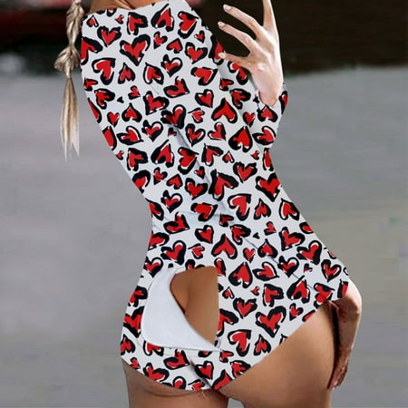 

Hesxuno Women Sexy Short Jumpsuit Long Sleeve V Neck Bodysuit Bodycon Overall Romper Summer Pajamas Sleepwear Pjs Set Deal of The Day