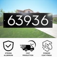 thumbnail image 4 of Floating Modern 3" Number Horizontal Address Plaque (5 characters) - Black/White, 4 of 5