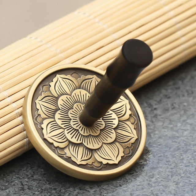 Sello de de ceniza de incienso con mango, accesorios para quemadores de incienso, polvo de ceniza de para meditación, altar, Colco Prensa de ceniza de incienso