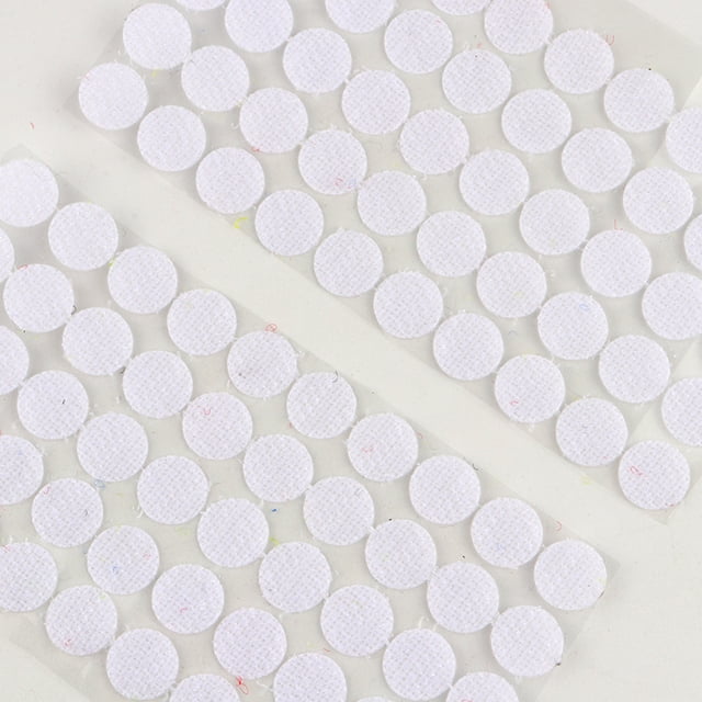 Crochets et Boucles à Points Adhésifs Forts pour Couture Double Face 10/15/20mm Blanc 10mm Rond 99 Paires
