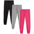 thumbnail image 2 of Sweet Hearts Girls' Sweatpants - Super Soft Athletic Performance Joggers: (3 Pack), 2 of 7