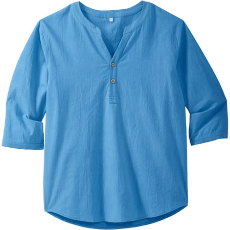 Kingsize - Kingsize Men's Big & Tall Gauze Mandarin Collar Shirt ...