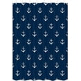 thumbnail image 2 of Nautical Anchor Camper RV Shower Curtain for Travel Trailer Bathroom, Navy Blue Kids Camping Small Narrow Shorter Fabric Shower Curtains Set Happy Camp Outdoor Decor Accessories with Hooks 47X64, 2 of 6