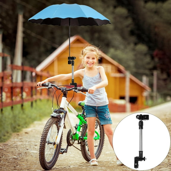 FUEENIRVA 1 Pc Adjustable Umbrella Holder ABS Black for Deck Chairs