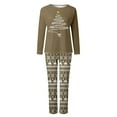 thumbnail image 3 of Shadoumai Matching Family Christmas Pajamas For Couples, Xmas Tree Print Tops Long Sleeve Holiday Sleepwear Sets For Mom Dad Fall Clothes, 3 of 6