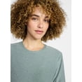 thumbnail image 5 of Athletic Works Women's ButterCore Tee with Long Sleeves, Sizes XS-XXXL, 5 of 7