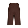 thumbnail image 5 of Summer Pants for Women Solid Color Casual Capri Pants Comfortable Stretch Basic Leggings For Everyday Wear Women's Casual Work Clothes Leopard Dress Women Workout Miniature Womens Brown M, 5 of 5