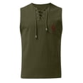 thumbnail image 1 of Tank Top for Men, Men Summer Drawstring Pocket Solid Color Printed Sleeveless Tank Top Casual Shirt, 1 of 3