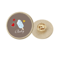 thumbnail image 1 of Heart Blue Popsicle Sweet Ice Round Metal Golden Pin Brooch Clip, 1 of 3