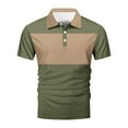 thumbnail image 4 of WAVSUF Lapel Polos Men Soft Pique polo Shirt Button T-Shirt Green Size 3XL, 4 of 4