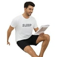 thumbnail image 3 of Men's Printed Letter Pattern Casual Sleepwear Set | Fashionable home wear that can be worn both at home and outside, 3 of 6