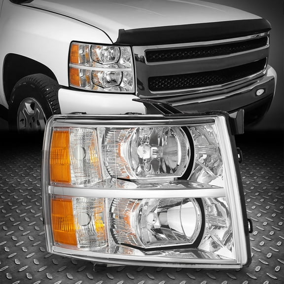Nuvision for 2007-2014 Chevy Silverado Passenger Side OE Style Headlight Head Lamp Chrome