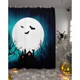 thumbnail image 2 of Halloween Full Moon Shower Curtain Set ，Waterproof Fabric Shower Curtains Night Tree Trunk Castle Shower Curtains for Bathroom,Bathroom Decor 36"x72", 2 of 6