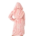 thumbnail image 2 of Barbie Womens Pink Hooded Bathrobe, 2 of 6