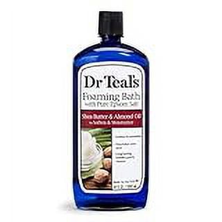 Dr Teal's Epsom Salt Moisturizing Shea Butter and Almond Oil Foaming Bath - Protect and Nourish Skin - Pack of 3, 34 Oz Each - Relieve Stress and Sore Muscles, Long Lasting Bubbles