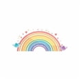 thumbnail image 4 of Bearachild Wall Sticker Cartoon Rainbow Hand-Painted Self-adhesive Beautify Home Wallpaper Kids Art Child Living-Room Decals Nursery Type2, 4 of 6