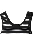 thumbnail image 5 of 2 Piece Outfits Summer，Womens Two Piece Striped Set Sleeveless Round Neck Top and Wide Leg Pants Matching Sets, 5 of 5