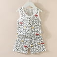 thumbnail image 2 of Kids Boys Girls Pajamas Set Hero T-Shirt Shorts 12-18 Months 18-24 Months 2-3 Years Premium Cotton Tagless Design Summer Casual Machine Washable (3-4 Years,White), 2 of 4