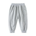thumbnail image 2 of Esaierr Kids Toddler Boys Spring Autumn Jogger Sweatpants Elastic Waist Sweat Pants Jogger Trousers Baby Youth Boys Warm Active Pants for 1-7T, 2 of 7
