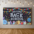 thumbnail image 7 of Colorful Welcome Banner Back to School Chalkboard Design Educational Supplies for Classroom Decor Kids Party School Event, 7 of 7