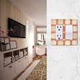 thumbnail image 5 of Yayeee Rocker Switch Wall Plate 2-Gang 4.7"x4.6" Home Decorative Outlet Cover, Beige Geometric, 5 of 6