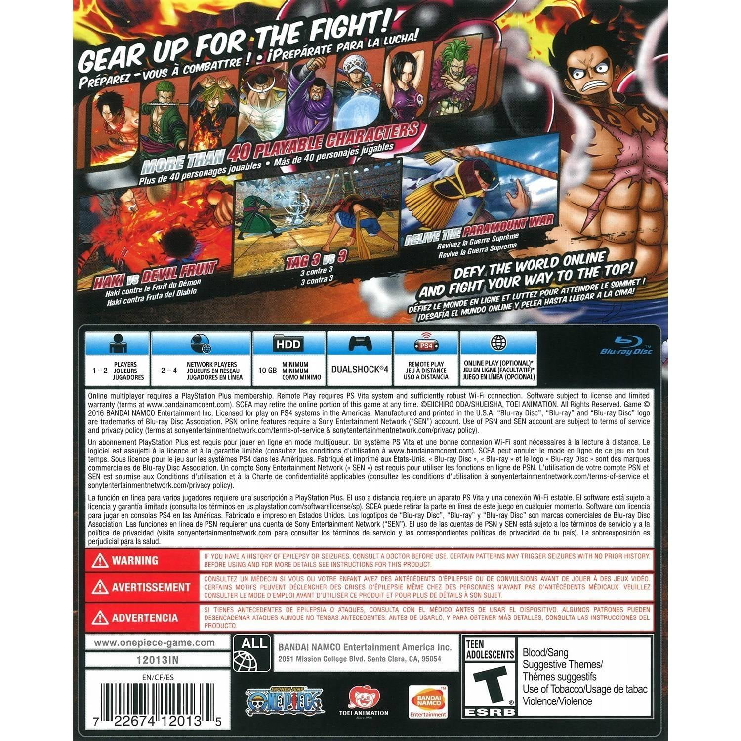  One Piece: Burning Blood : Bandai Namco Games Amer: Toys & Games