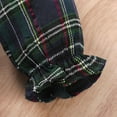thumbnail image 5 of Fesfesfes Girls Christmas Dress Size 6 Months-4 Years Round Neck Stretchy Waist Princess Dress Long Sleeve Bow Tied Dress Casual Plaid Ruffled Clothes, 5 of 9