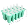 thumbnail image 3 of 1pc Diez Grid Helado Molde DIY Making Herramienta Molde de Popsicle Frozen (Verde), 3 of 6