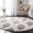 thumbnail image 2 of SAFAVIEH Memphis Watson Geometric Shag Area Rug, Grey/Cream, 4' x 6', 2 of 7