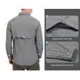 thumbnail image 6 of Little Donkey Andy Men's UPF 50+ UV Protection Shirt, Breathable Long Sleeve Fishing Hiking Shirt, Air-Holes Tech Carbon Heather L, 6 of 7