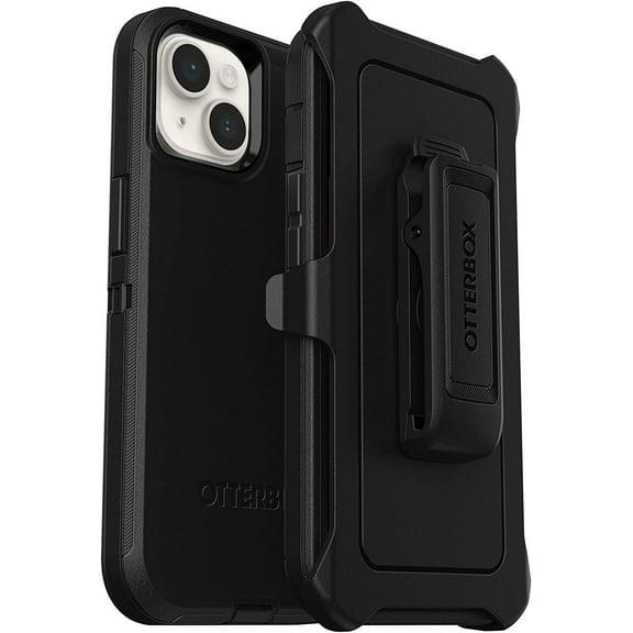 OtterBox Defender Rugged Carrying Case (Holster) Apple iPhone 14 Plus Smartphone, Black