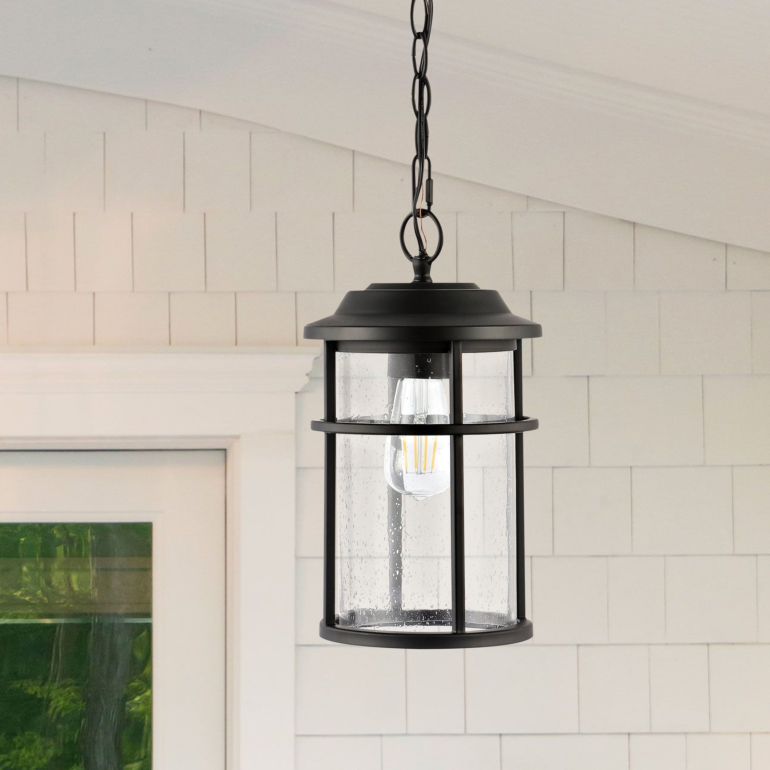 SAFAVIEH Cianna LED Matte Black Metal Wall Sconce with Clear Shade
