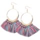 thumbnail image 3 of Guardurnaity Pendientes de borla de moda para mujer, joyería étnica de gran gota con flecos, joyería Bohemia Ropa, zapatos y accesorios Miscelánea azul+colorido, 3 of 3