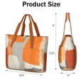 thumbnail image 3 of Tote Bag for Women - Orange and Grey Abstract Art Artwork Shoulder Bag - Large Utility Work Duffle Bag with Zipper Handbag for Travel, Work, Sprots, 3 of 5