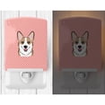 thumbnail image 2 of Caroline's Treasures BB1253CNL Checkerboard Pink Corgi Ceramic Night Light, 6x4x3", multicolor, 2 of 2