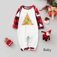 thumbnail image 2 of Odeerbi Christmas Pajamas for Family Holiday Long Sleeve Family Christmas Pajamas Matching Sets Toddler Christmas Plaid Printed Blouse Tops + Pants Sleepwear Family Matching PJs Set Red, 2 of 6